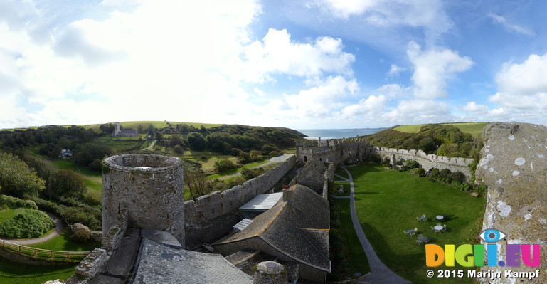 FZ021027-58 View from Manorbier castle tower